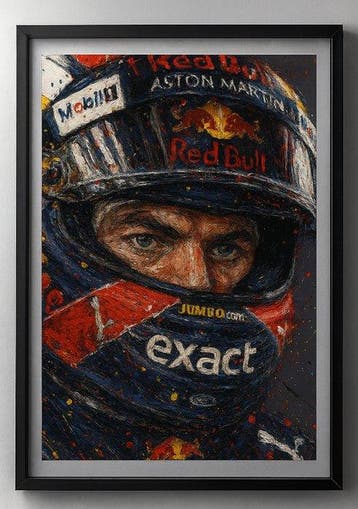 Max Verstappen kunstwerk Limited edition world wide. -, Nieuw