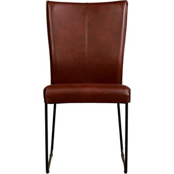 Leren eetkamerstoel Mate - Granada Cognac (donkercognac) -, Ophalen of Verzenden, Nieuw, Leer, Industrieel, Modern