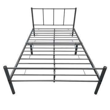 Metalen bedframe Hercules incl. bedbodem 120x200 cm donkergr, Huis en Inrichting, Slaapkamer | Bedden, Verzenden, Nieuw