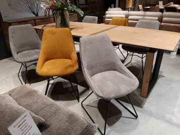 Arwen eetkamerstoelen (set van 6) **SHOWROOMMODEL**, Nieuw, Stof