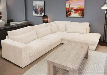 Hoekbank Terheijden - hoekbanken - Wit, Nieuw, 150 cm of meer, Stof, 250 tot 300 cm