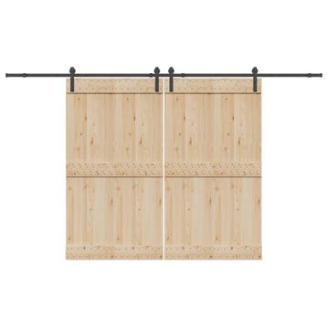 vidaXL Doos met onderdelen voor schuifdeur 366 cm staal, Verzenden, Nieuw