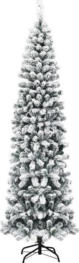 2dekans | Coast Besneeuwde Slim Kunstkerstboom Wit/Groen –, Diversen, Kerst, Zo goed als nieuw, Ophalen of Verzenden