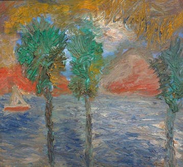 Bianchi Franco Eldez (1919-?) - Tramonto sul lago Maggiore