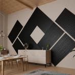 Akoestische Wandpanelen - Set van 4 - Zwart, Verzenden, Nieuw