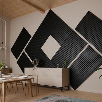 Akoestische Wandpanelen - Set van 4 - Zwart, Verzenden, Nieuw