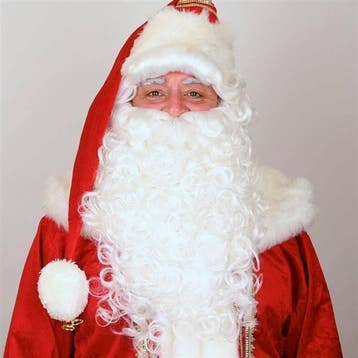 Pruik + Baard Kerstman luxe, Ophalen of Verzenden, Nieuw