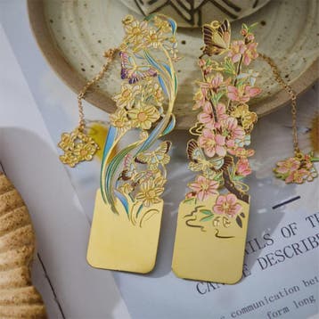 Luxe Metalen Bladwijzers - Retro Chinese Stijl met Bloemen &, Verzamelen, Verzenden, Nieuw