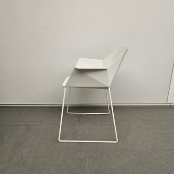 Brother and Sons Alumni Sledge metalen design stoel - wit me, Huis en Inrichting, Ophalen of Verzenden, Nieuw