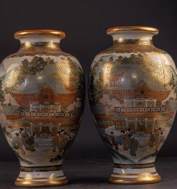 Vaas - Aardewerk - Japan - Meiji periode (1868-1912) -