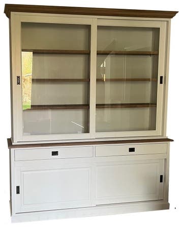 Buffetkast wit Zaandam 200 x 240cm eiken schappen en lijsten, Ophalen of Verzenden, Nieuw