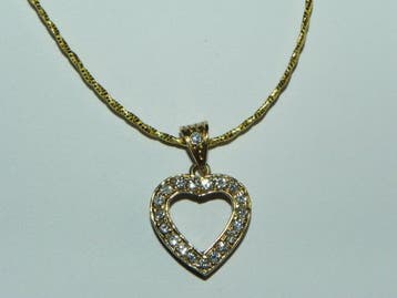 Hanger - 18 karaat Geel goud Diamant (Natuurlijk)