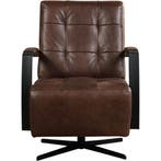 Set van 2 Leren draaifauteuils Mind - Vintage Brown (bruin), Huis en Inrichting, Fauteuils, Nieuw, Ophalen of Verzenden, 50 tot 75 cm