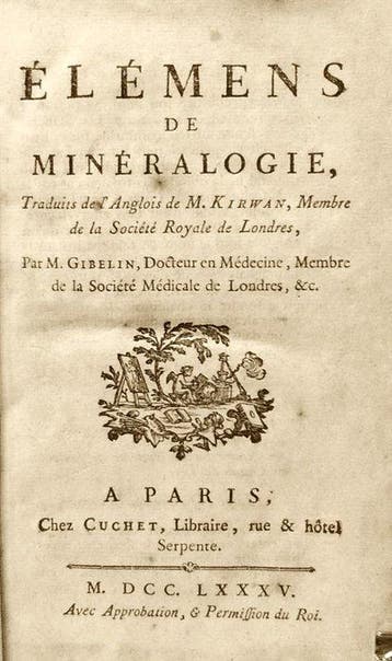 Kirwan Richard. - Elémens de Mineralogie. Prima Edizione. -