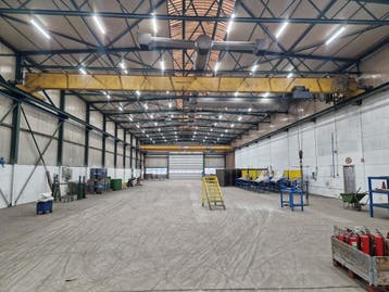 Demag enkelligger bovenloopkraan ± 18.100mm x 6.3t 001658U, Doe-het-zelf en Verbouw, Gereedschap | Overige machines, Ophalen, Gebruikt