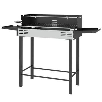 Houtskoolgrill BBQ-grill, Verstelbaar Rooster, 1 Draaispit,, Tuin en Terras, Verzenden