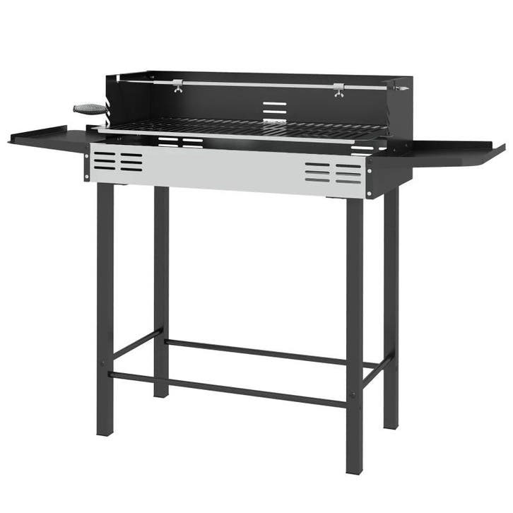 Houtskoolgrill BBQ-grill, Verstelbaar Rooster, 1 Draaispit,, Tuin en Terras, Planten | Bomen, Verzenden