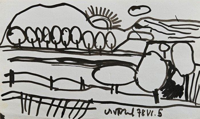 Miklos Nemeth (1934-2012) - Landschaft, Antiek en Kunst, Kunst | Designobjecten