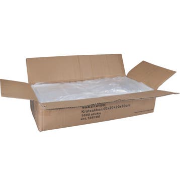 Kratzakken 60/20x80cm T10 HDPE transp - Doos 1000 stuks, Ophalen of Verzenden, Nieuw