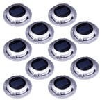 Set 10 stuks Solar Decklight RVS Tuinverlichting, Verzenden, Nieuw