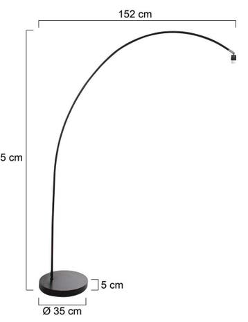 Mexlite vloerlamp Solva 3409ZW 2dekansje, Ophalen, Overige materialen, 100 tot 150 cm, Nieuw