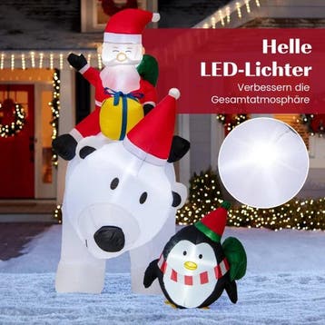 2dekans | Costway Opblaasbare Kerstdecoratie – Incl. LED &, Diversen, Kerst, Ophalen of Verzenden, Zo goed als nieuw