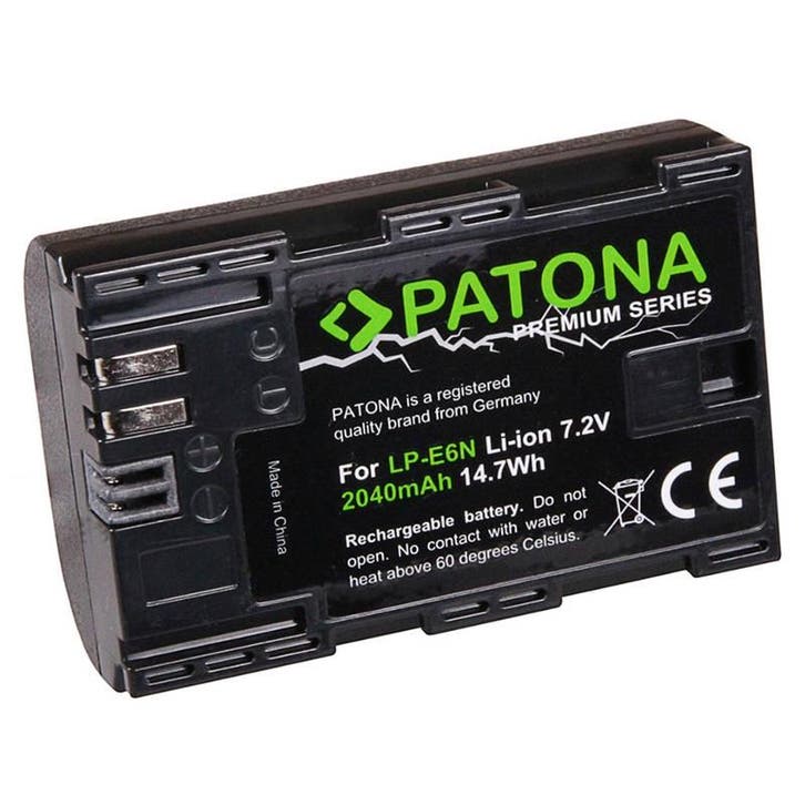 Canon LP-E6N premium accu (Patona), Audio, Tv en Foto, Accu's en Batterijen, Nieuw, Verzenden