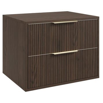 Wastafelkast Rimini 60 cm - Walnoot Bruin - Badmeubel, Verzenden, Nieuw, Wastafelkast
