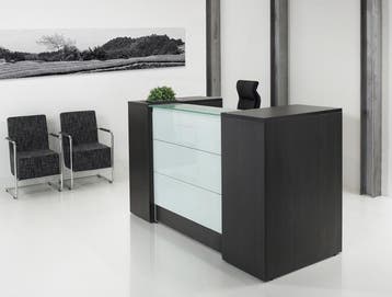 MANAGE-IT balie, black oak, 188cm breed, Zakelijke goederen, Kantoor en Winkelinrichting | Kantoormeubilair en Inrichting, Overige plaatsen