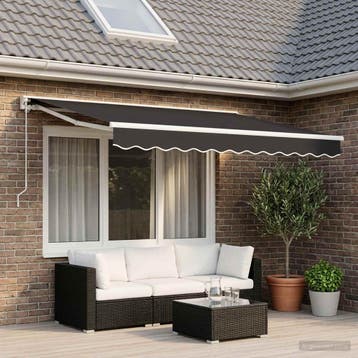 vidaXL Vervangend zonneschermdoek voor 2,5x2 m Antraciet, Verzenden, Nieuw