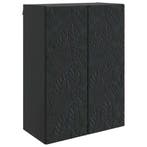 vidaXL Wandkast Zwart 66 x 34,5 x 90 cm Bewerkt hout, Huis en Inrichting, Kasten | Overige, Verzenden, Nieuw