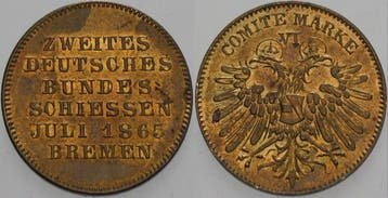 Messing-comité-marke 1865 Bremen-stadt, Postzegels en Munten, Verzenden