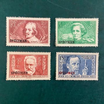 Frankrijk 1936 - Chomeurs met specimen opdruk - zonder gom, Gestempeld