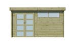 Woodlands Blokhut Modern met Dakisolatie, Geïmpregneerd 415, Tuin en Terras, Nieuw