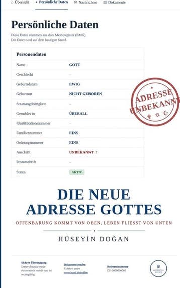 9783696386726 Dieneueadresse Gottes Huseyin Dogan, Verzenden, Nieuw, Huseyin Dogan