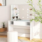 vidaXL Kaptafel met LED-verlichting 100x40x135 cm MDF wit, Verzenden, Nieuw