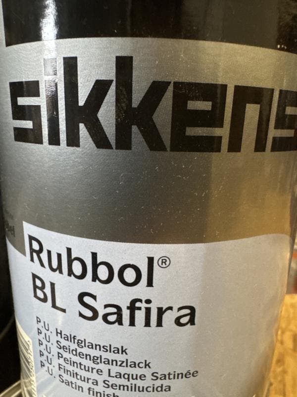 Sikkens Rubbol BL Safira - RAL 7021 - 1 liter, Doe-het-zelf en Verbouw, Verf, Beits en Lak, Verf, Overige kleuren, Nieuw, Minder dan 5 liter
