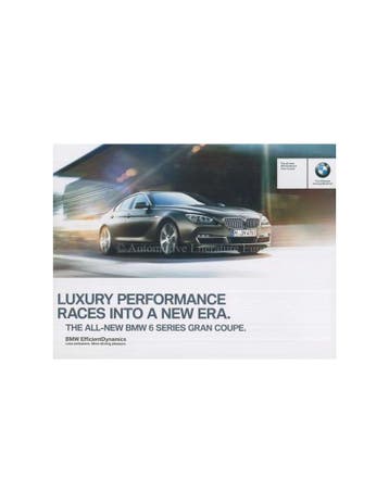 2013 BMW 6 SERIE GRAN COUPÉ BROCHURE ENGELS, Nieuw, BMW, Author