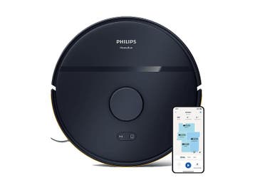 Philips -   Robotstofzuiger Met Dweilfunctie Donkerblauw, Witgoed en Apparatuur, Stofzuigers, Verzenden, Nieuw, Reservoir, Robotstofzuiger