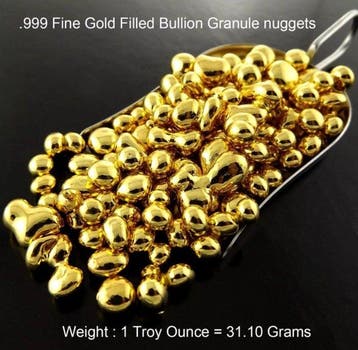 24K goudgeplateerde bullion nuggets - LEES DE BESCHRIJVING