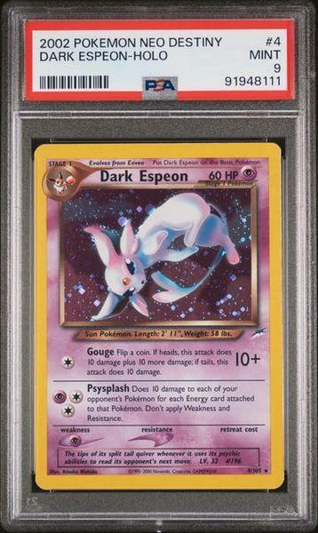 Dark Espeon (NDE 4) – PSA 9, Ophalen of Verzenden, Nieuw