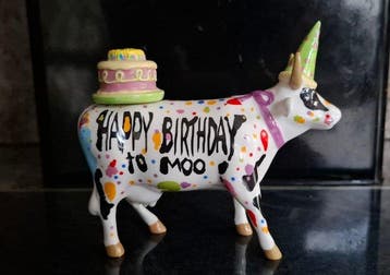 CowParade, Westland Giftware - Beeldje - Happy Birthday to