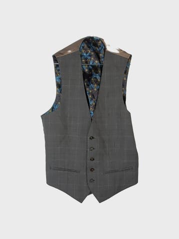 Ted Baker Suit Waistcoat Heren maat L Grijs, Maat 52/54 (L), Ted Baker, Ophalen of Verzenden, Zo goed als nieuw