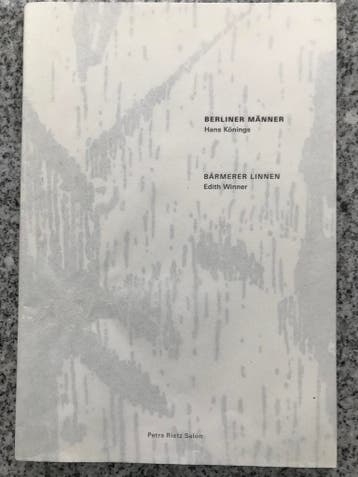 Berliner Manner – Hans Konings/ Barmerer Linnen, Gelezen, Verzenden, Hans Konings/ Edith Winner, Schilder- en Tekenkunst