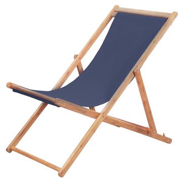 vidaXL Opklapbare stoel met stoffen bekleding en houten, Verzenden, Nieuw