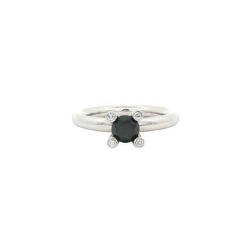 Witgouden ring met diamant van Bron Jewelry 14 karaat, Verzenden, Zo goed als nieuw, Goud
