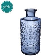 Gekleurde glazen fles berlin dark blue ook geschikt als, Ophalen of Verzenden, Nieuw