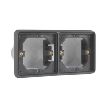 Niko New Hydro inbouwkader dubbel zwart IP55 horizontaal, Ophalen of Verzenden, Nieuw