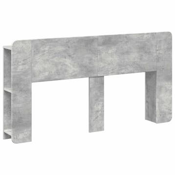 vidaXL Hoofdeinde kas met opslag Betongrijs Bewerkt hout, Verzenden, Nieuw, Grijs, Hout