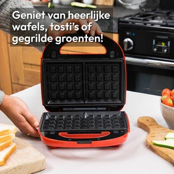 2dekans | Gadgy 3 in 1 Tosti Apparaat - Met 3 Verwisselbare, Ophalen of Verzenden, Zo goed als nieuw